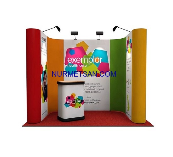 Pop Up Stand U Köşe Corner 1x2x1 Panel