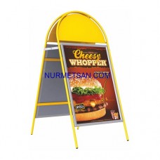 Kaldırım Panosu Demir Eğimli A Pano Alınlıklı A1 594X841 MM